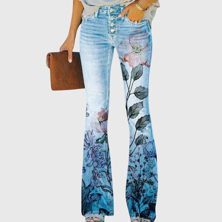 Iris | Sophisticated Wide-Leg Floral Pants 4