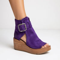 Elizabeth | Stylish Wedge Sandals with Adjustable Ankle Strap