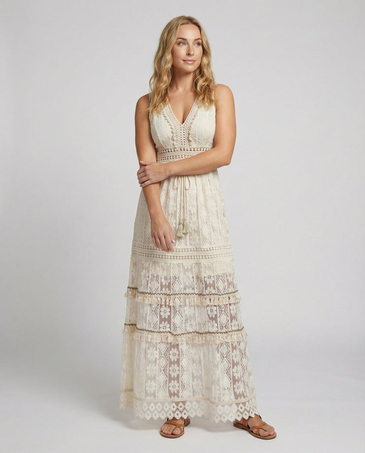 Isabella | Elegant And Breathable Summer Boho Lace Dress 0