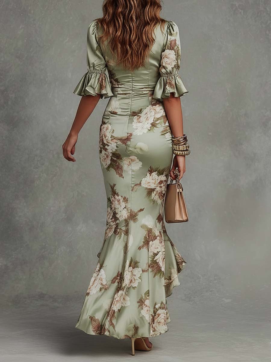 Isabella | Elegant And Charming Floral Wrap Maxi Dress 2