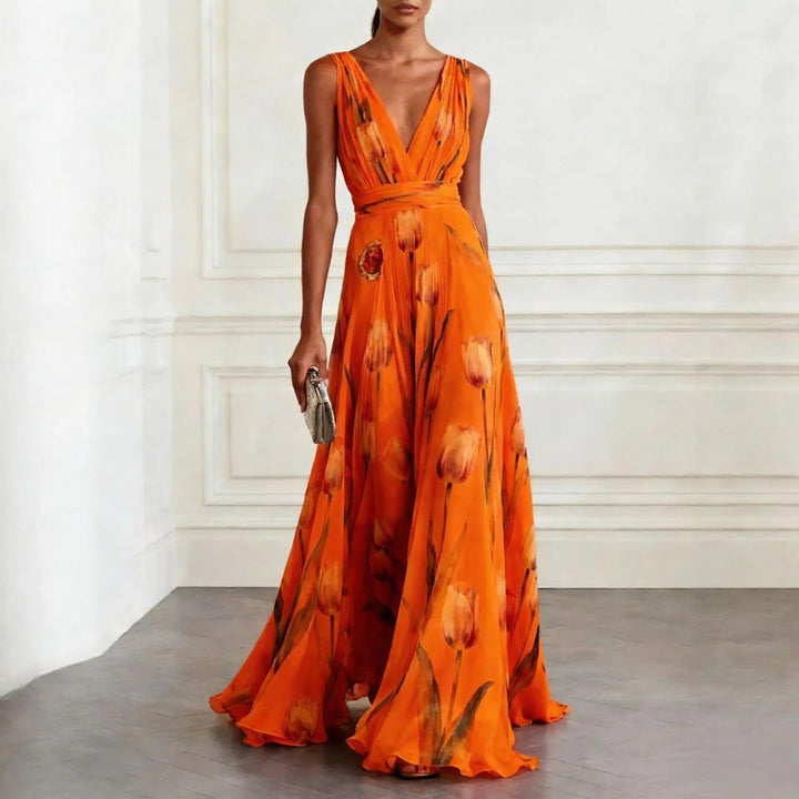 Isabella | Elegant And Flowing Maxi Wrap Dress 4