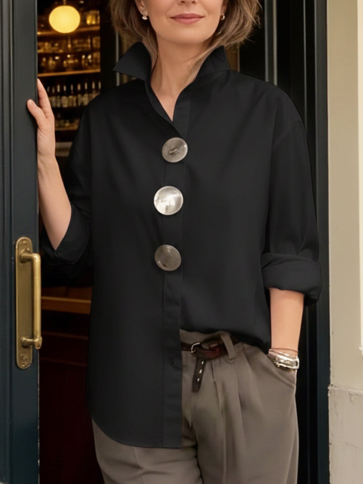 Isabella | Elegant and modern blouse with a stand-up collar 2