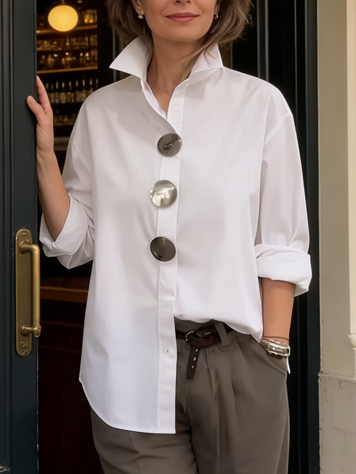 Isabella | Elegant and modern blouse with a stand-up collar 3