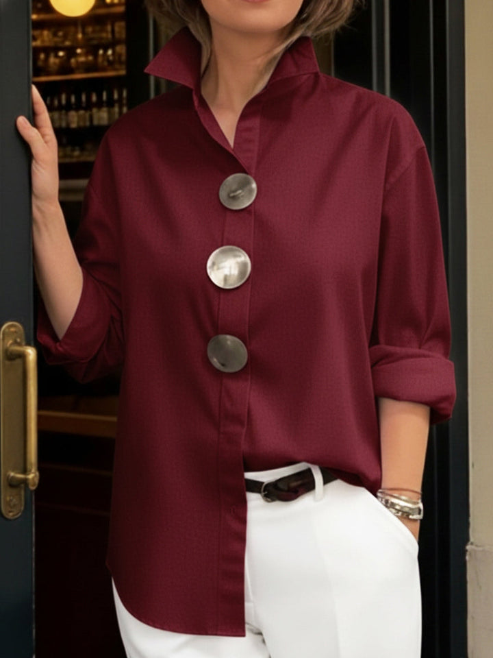 Isabella | Elegant and modern blouse with a stand-up collar 4