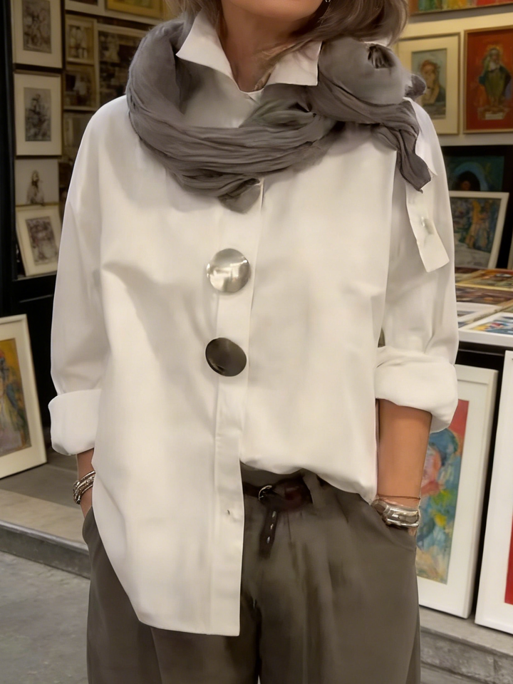 Isabella | Elegant and modern blouse with a stand-up collar 7