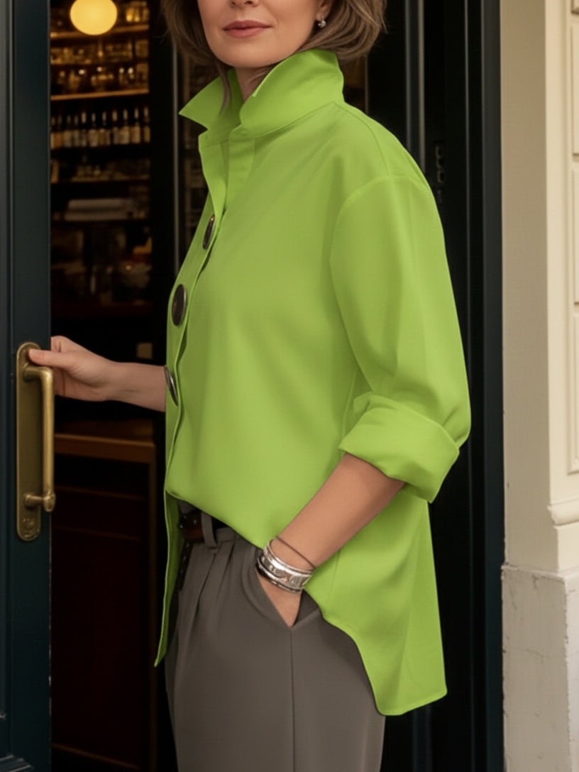 Isabella | Elegant and modern blouse with a stand-up collar 8