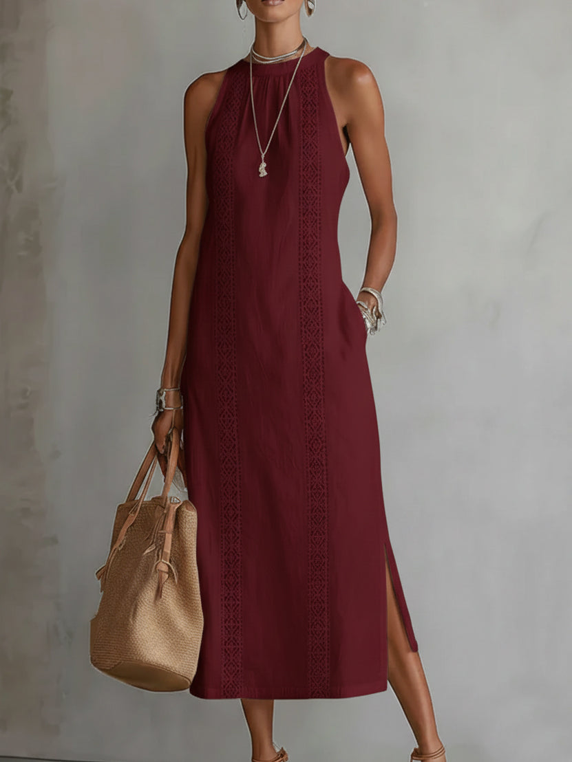 Isabella | Embroidered Breathable Summer Midi Dress 3