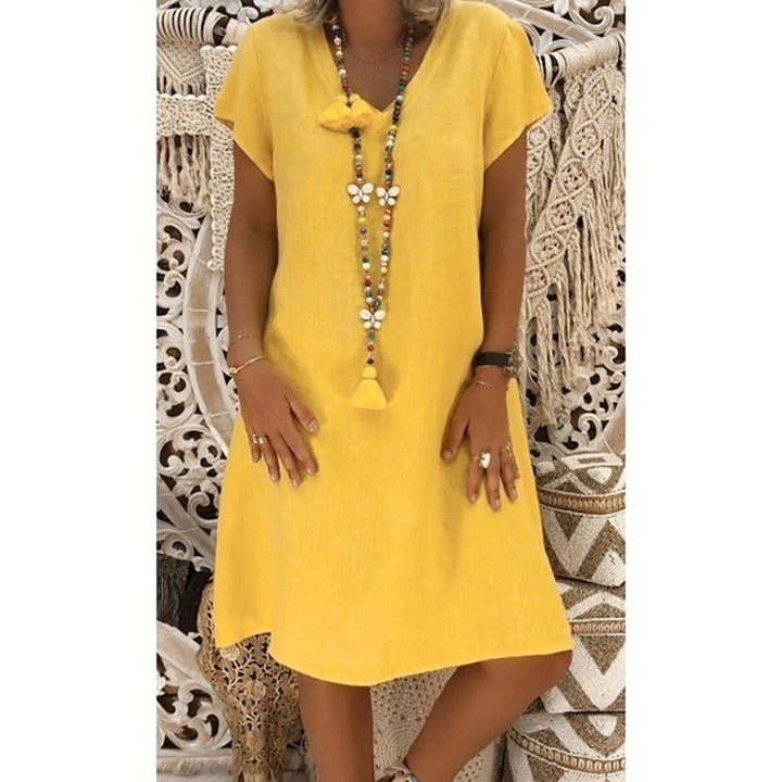 Isabella | Flattering Short Sleeve A-Line Mini Dress 3