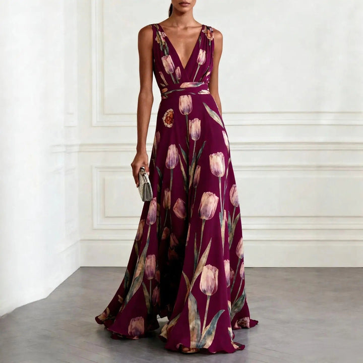 Isabella | Floral Maxi Dress Long Elegant Wrap Style 1