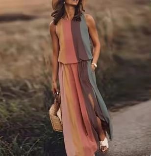 Isabella | Flowing Bohemian Sleeveless Floral Maxi Dress 5