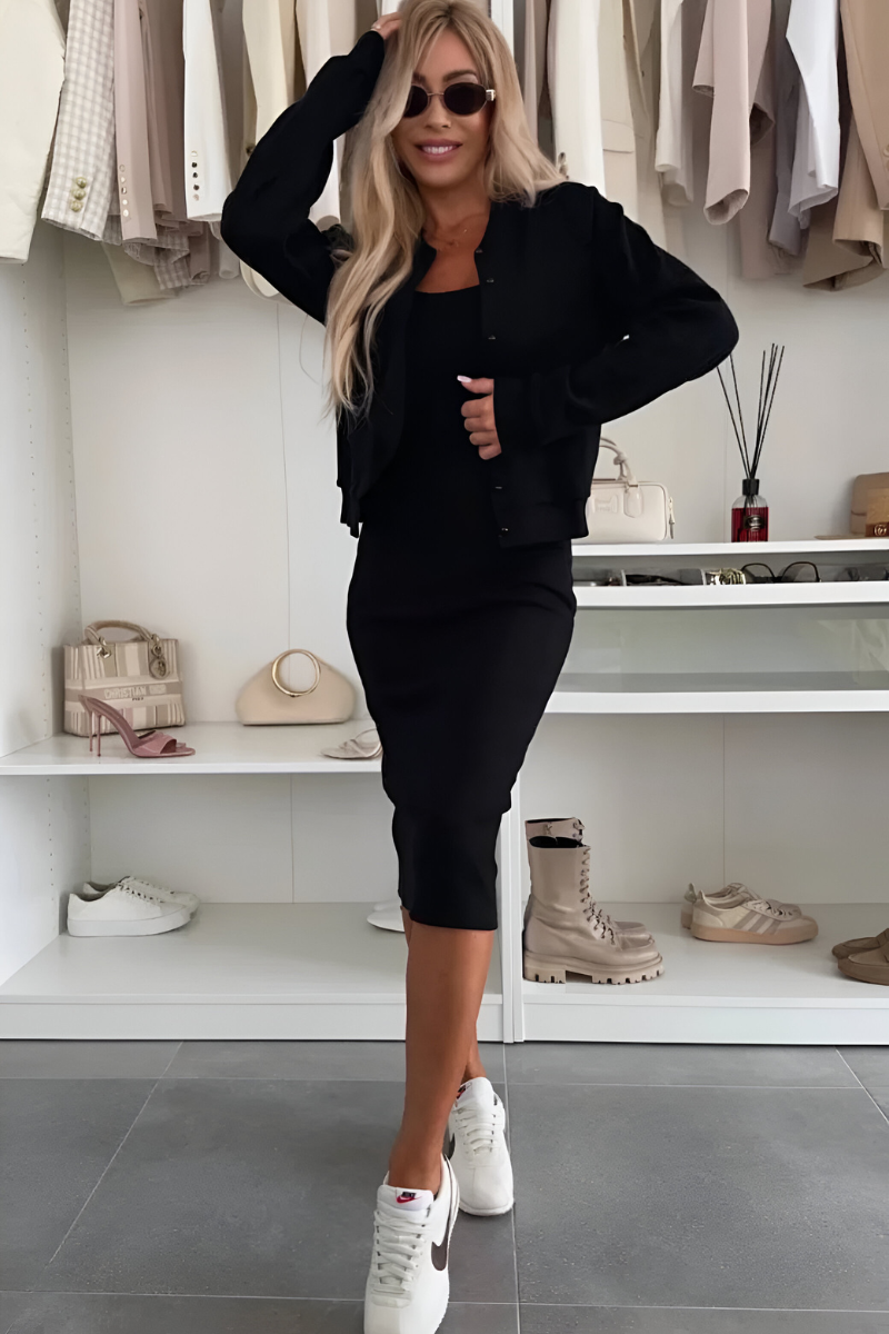 Isabella | Premium Ribbed Dress & Cardigan Set 5