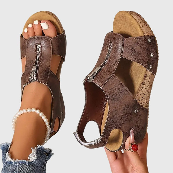 Isabella | Women's Orthopedic Zipper Support Sandal 2