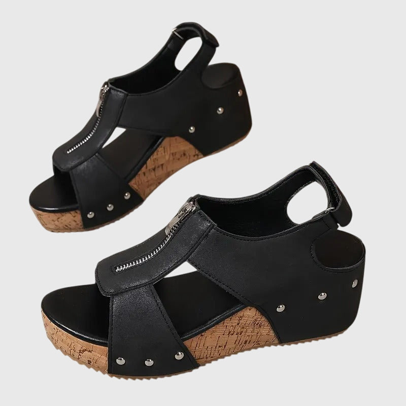 Isabella | Women's Orthopedic Zipper Support Sandal 4