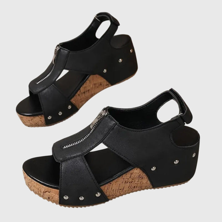 Isabella | Women's Orthopedic Zipper Support Sandal 4