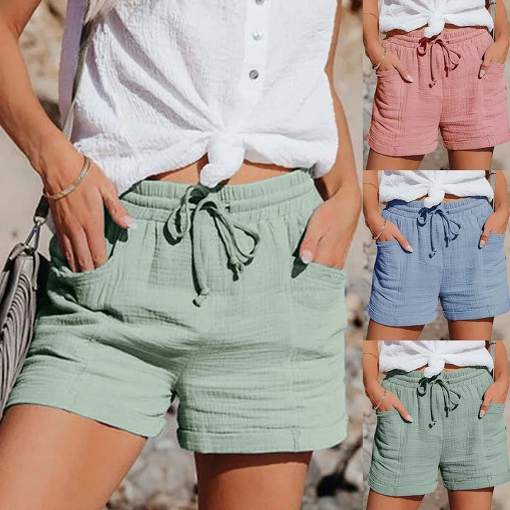 Isla | Airy Linen-Feel Summer Shorts with Lace Accents 5