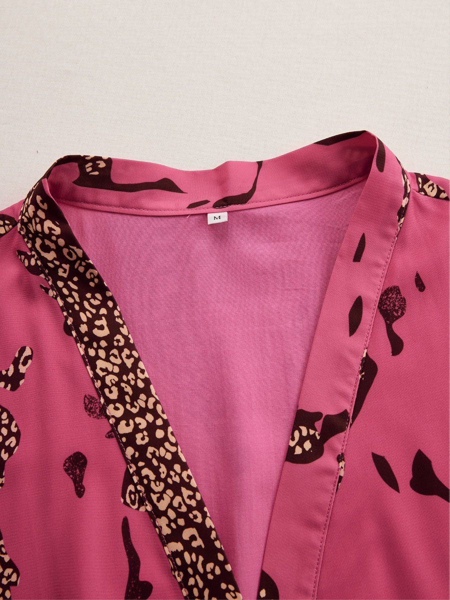 Isla | Bold Leopard Print V-Neck Wide Leg Jumpsuit 4