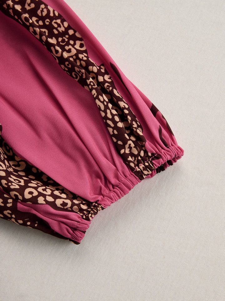 Isla | Bold Leopard Print V-Neck Wide Leg Jumpsuit 5