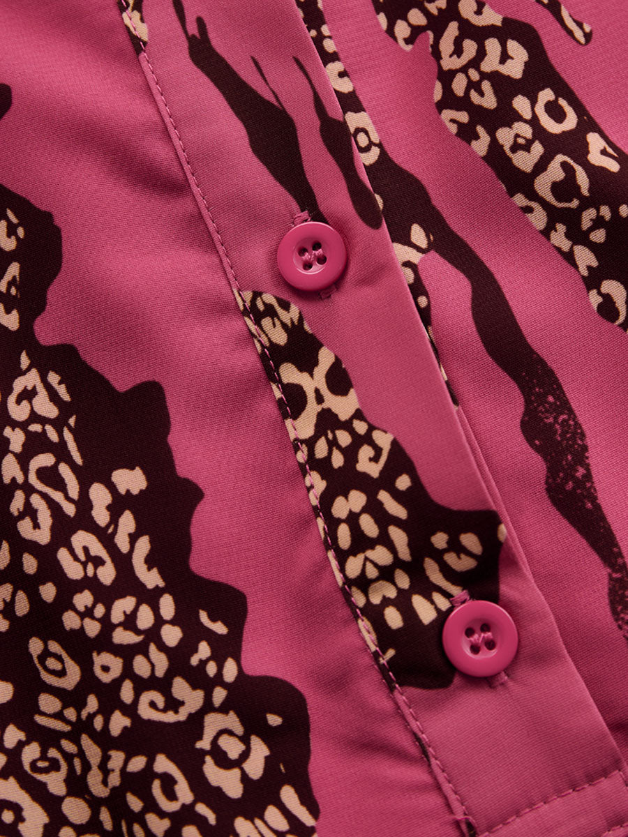 Isla | Bold Leopard Print V-Neck Wide Leg Jumpsuit 6