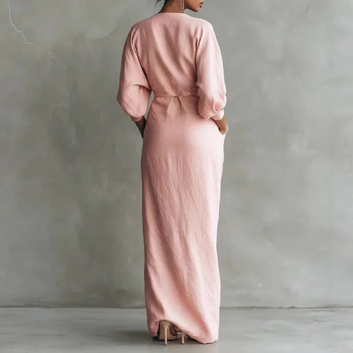 Isla | Elegant And Sophisticated V-Neck Wrap Maxi Dress 1