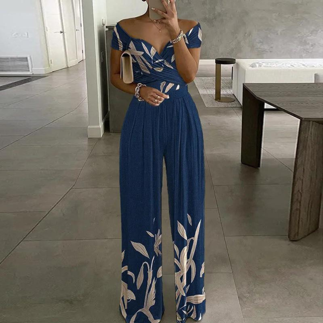 Isla | Off-Shoulder Floral Wide-Leg Jumpsuit 0