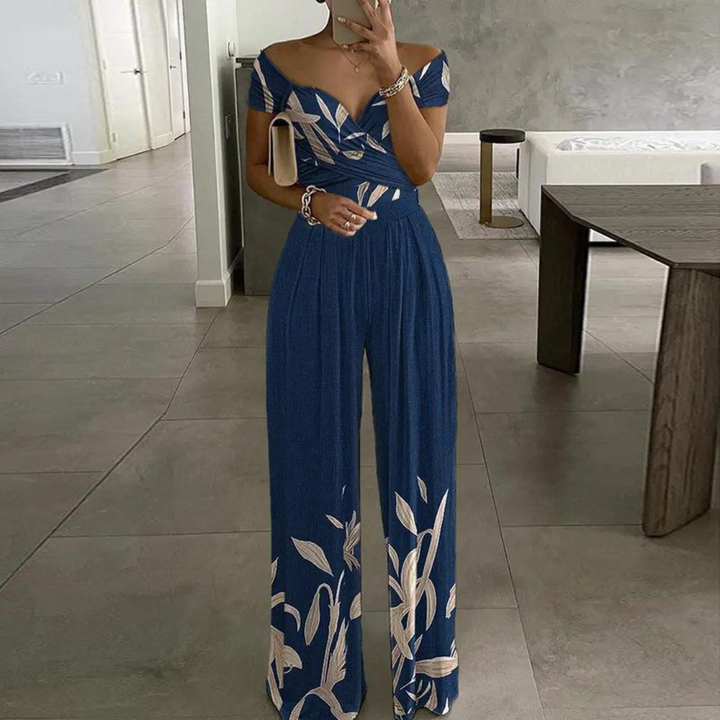 Isla | Off-Shoulder Floral Wide-Leg Jumpsuit 0