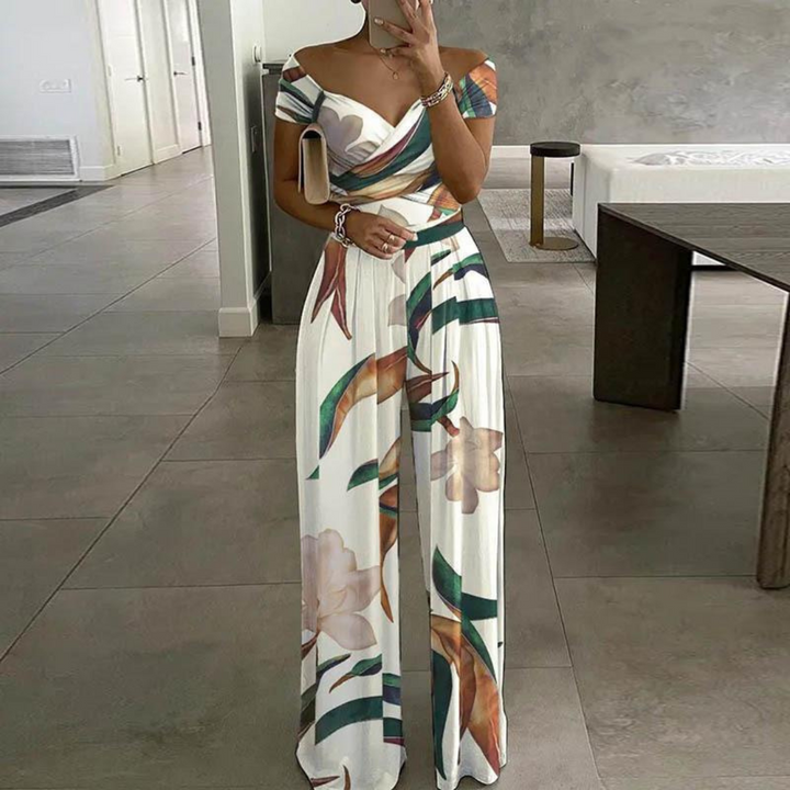 Isla | Off-Shoulder Floral Wide-Leg Jumpsuit 1