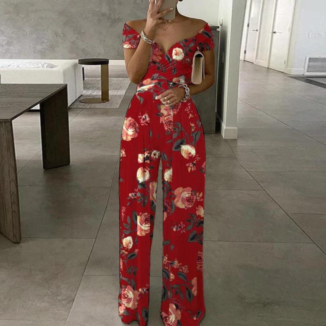 Isla | Off-Shoulder Floral Wide-Leg Jumpsuit 2