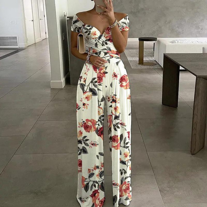 Isla | Off-Shoulder Floral Wide-Leg Jumpsuit 4