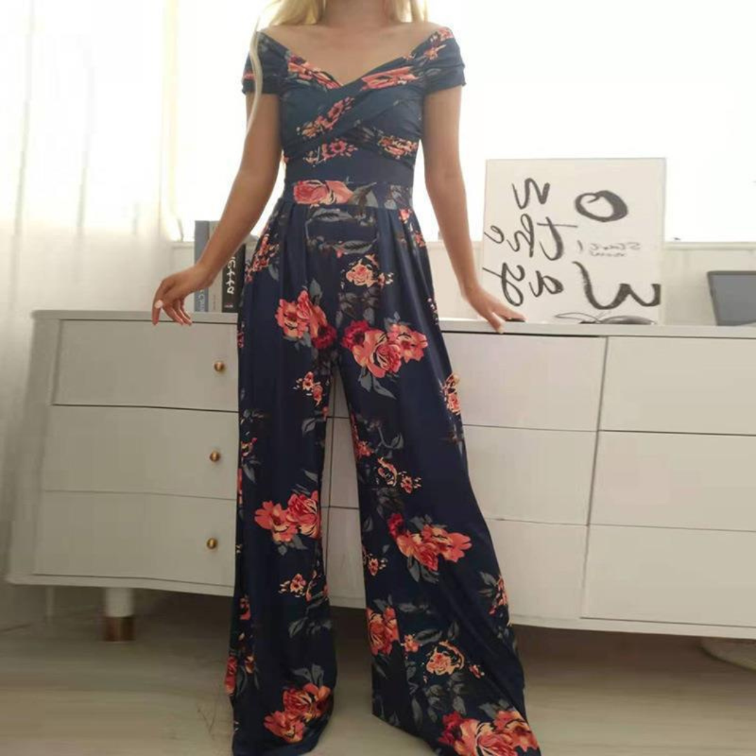 Isla | Off-Shoulder Floral Wide-Leg Jumpsuit 5