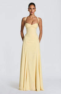 Rosalie | Romantic Sweetheart Neck Maxi Wedding Guest Dress