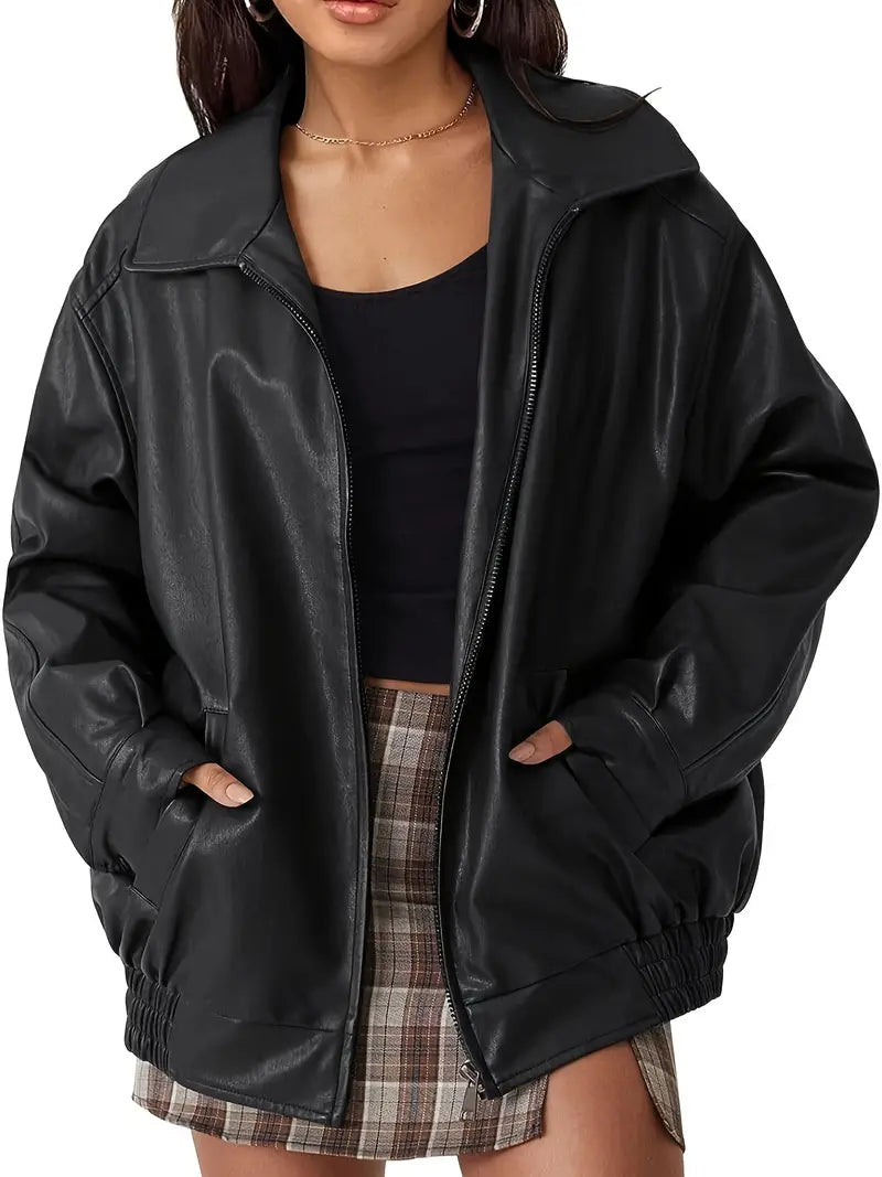 Jaxon | Black Leather Jacket – Timeless, Elegant & Versatile Design 1