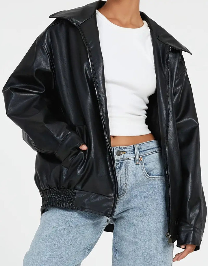 Jaxon | Black Leather Jacket – Timeless, Elegant & Versatile Design 4