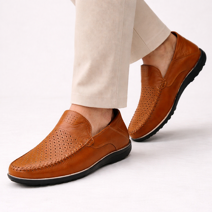 Jelle | Breathable genuine leather loafers 4
