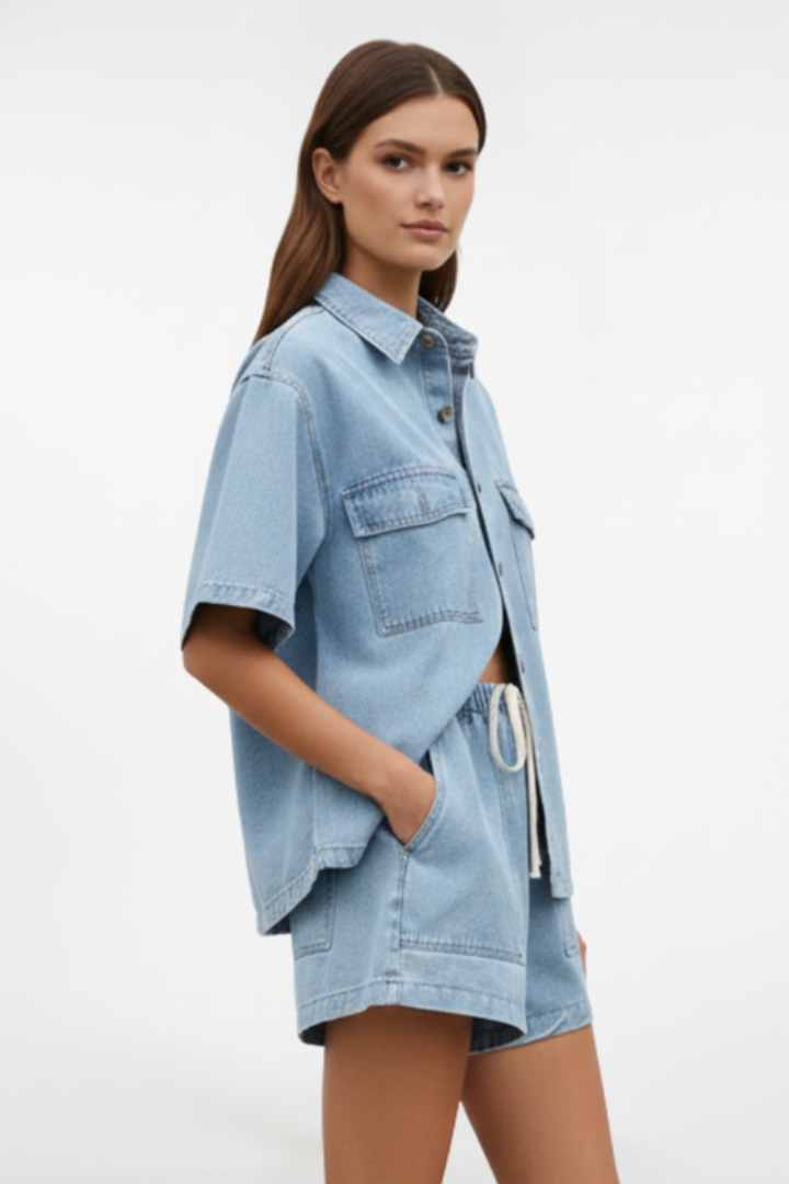 Jennifer | Effortless Shirt & High-Waisted Shorts Set 3