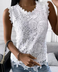 Diane | Elegantes ärmelloses Spitzen-Top für Damen