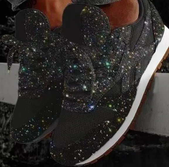 Jennifer | Glamorous and Cushioned Women's Glitter Sneakers 0
