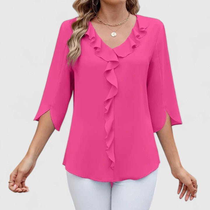 Jessica | Comfortable And Elegant Ruffle Chiffon Blouse 9