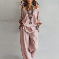 Nora | Elegante completo due pezzi con spalle scoperte