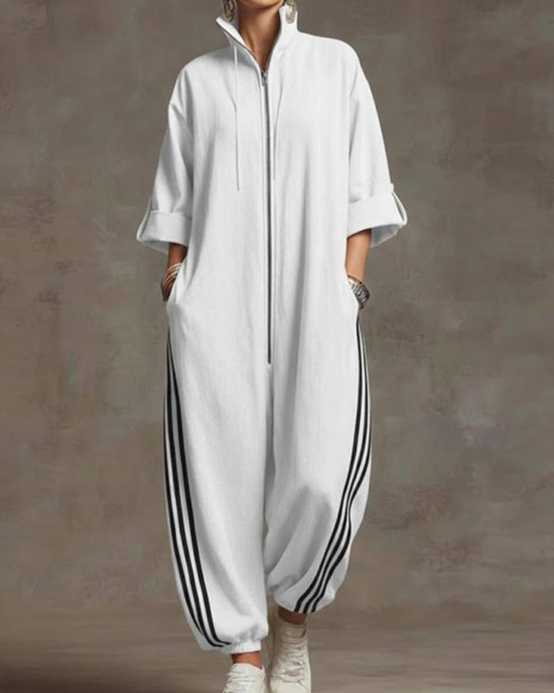 Jorja | Sporty And Chic Full-Length Zippered Jumpsuit 8