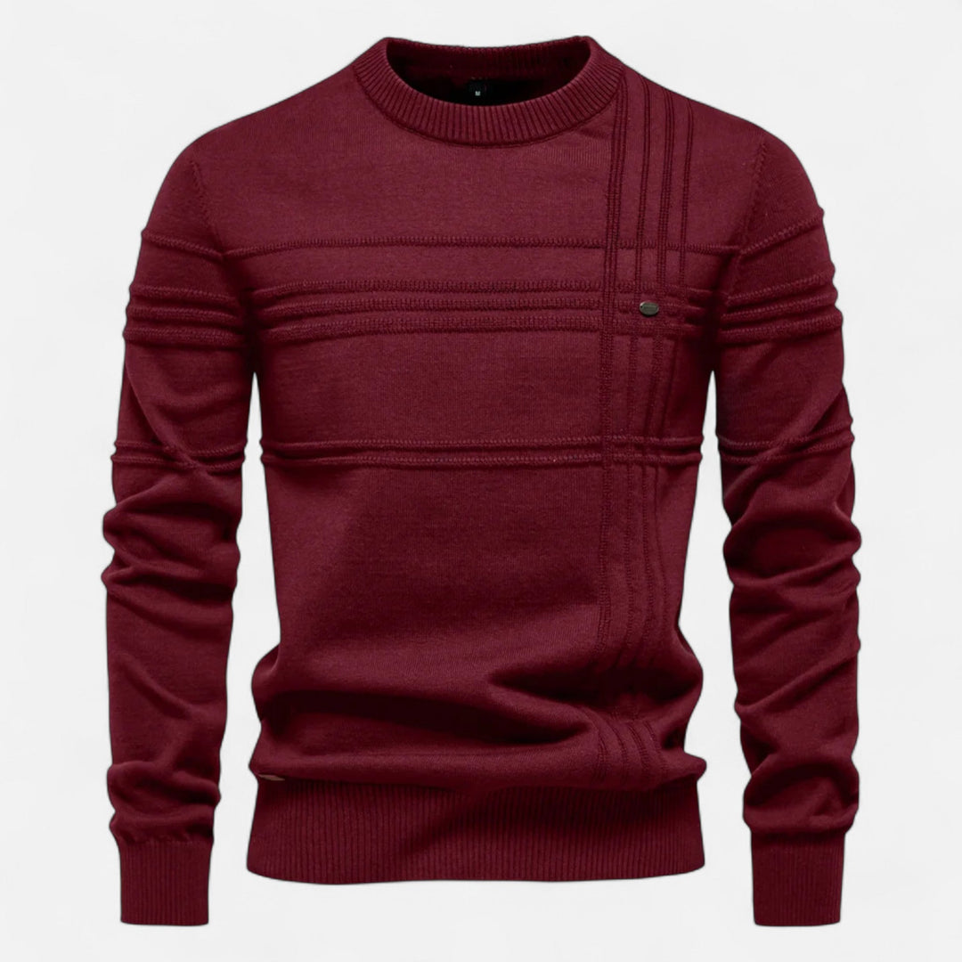 Jovian | Men's Sweater – Soft, Lightweight & Elegant Striped Design 0