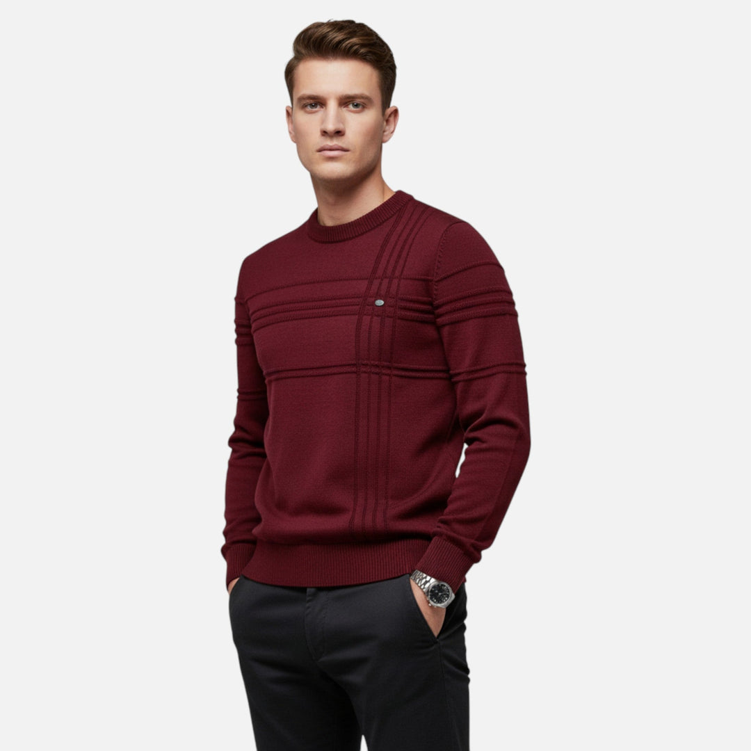 Jovian | Men's Sweater – Soft, Lightweight & Elegant Striped Design 1
