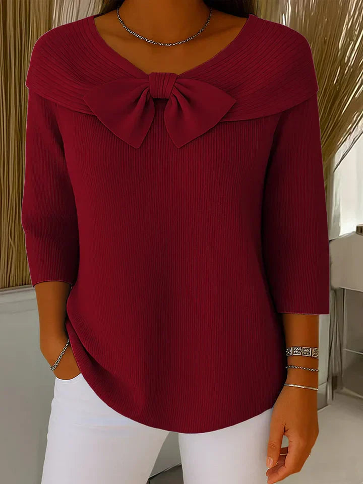 Jule | Elegant & Versatile Women’s Bow Sweater 3
