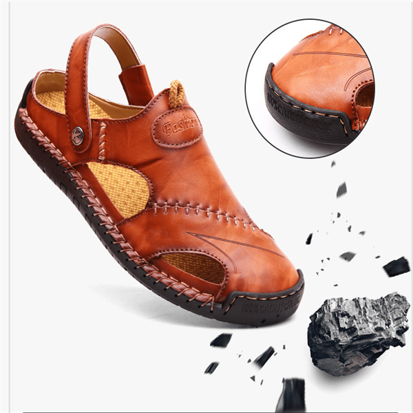 Julian | Croc-Embossed Orthopedic Closed-Toe Sandals 1