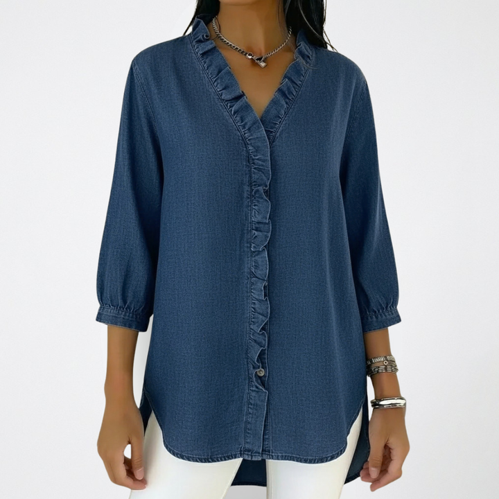 Karin | Stylish and sophisticated blouse with ruffles 3