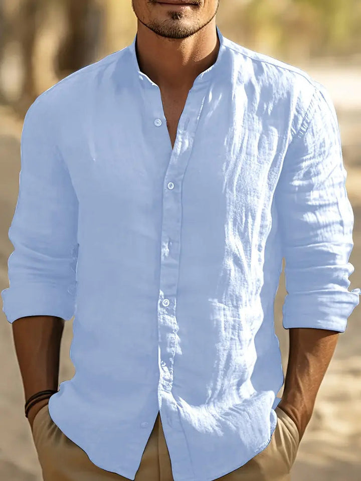 Kellan | Lightweight and Breathable Modern Linen Shirt 8