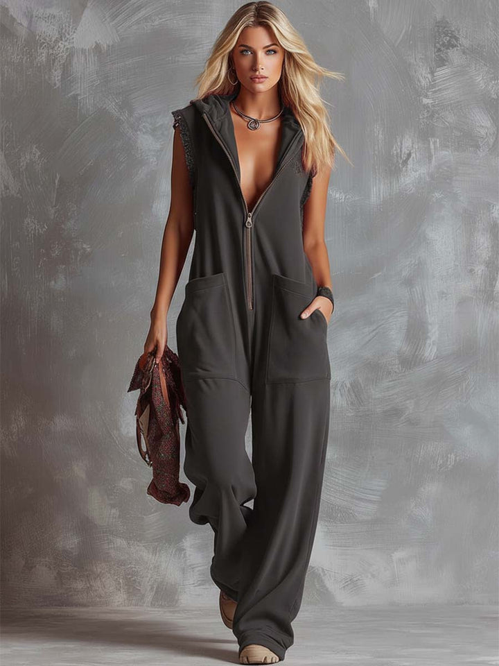 Kendra | Elegant and Comfortable Hooded Sleeveless Jumpsuit 1