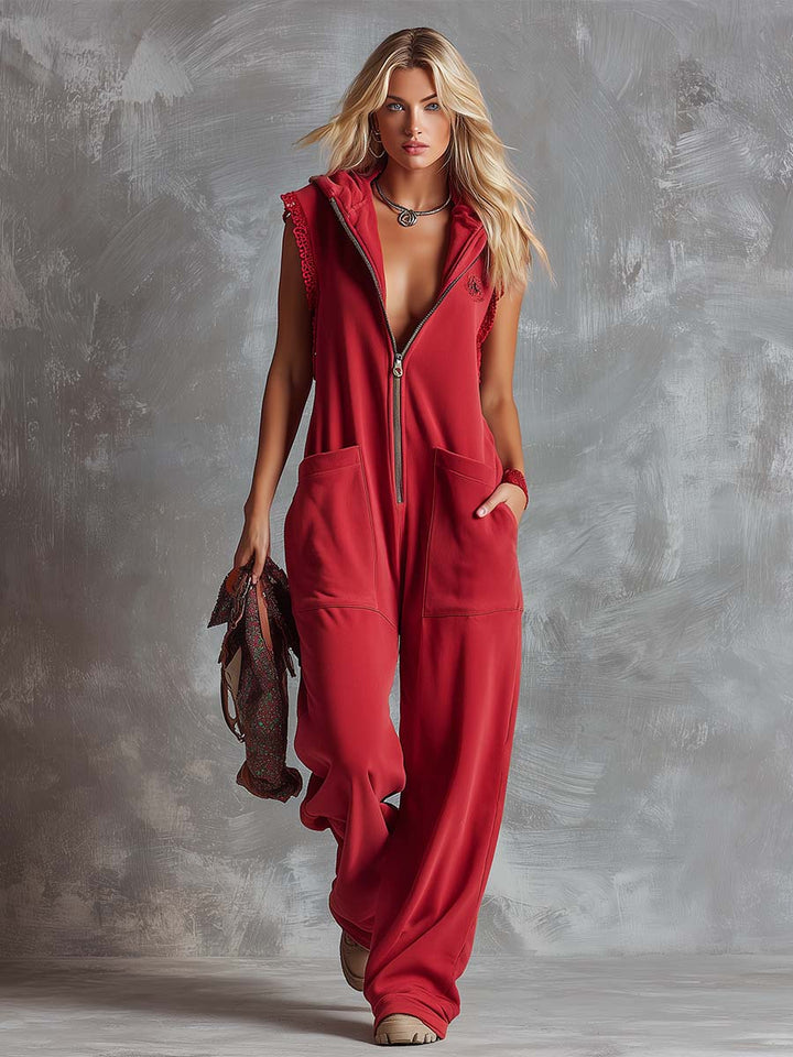 Kendra | Elegant and Comfortable Hooded Sleeveless Jumpsuit 3