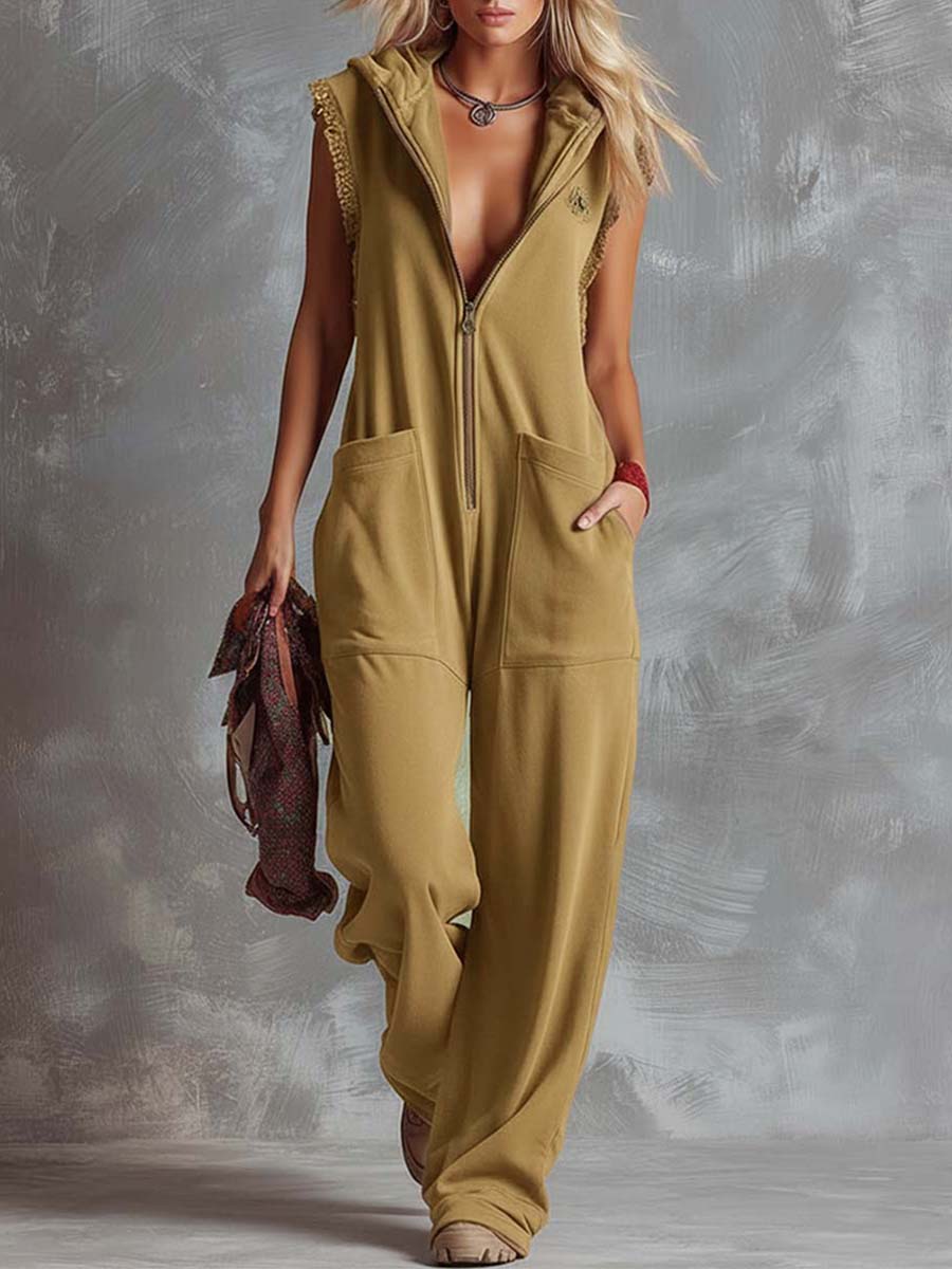 Kendra | Elegant and Comfortable Hooded Sleeveless Jumpsuit 8