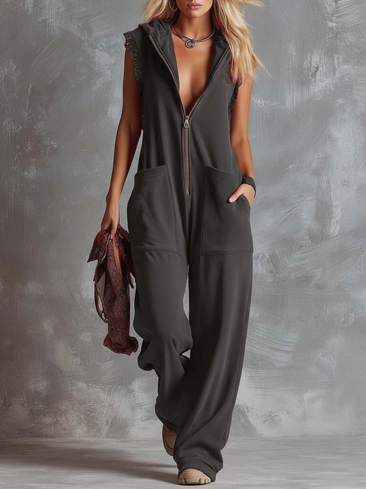 Kendra | Elegant and Comfortable Hooded Sleeveless Jumpsuit 9