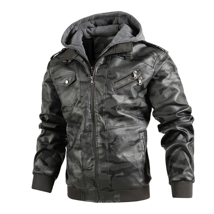 Kivits | Men's Leather Jacket – Stylish, Comfortable & Adjustable Hood 5
